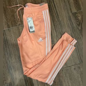 Adidas, pants, new, tapered fit, regular length.